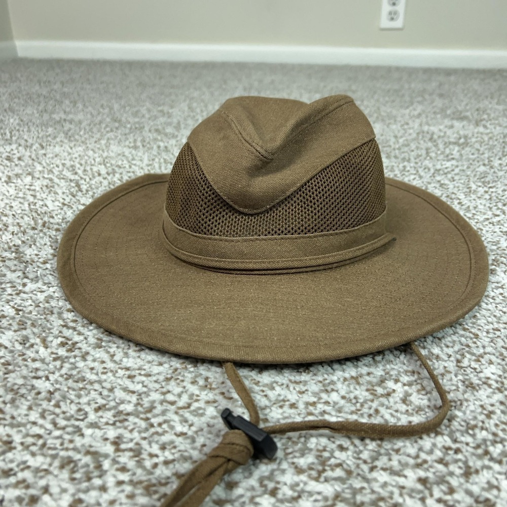 Henschel Hat Co Mens Boonie Hat Medium Brown Mesh Wide Brim Outdoor Hiking